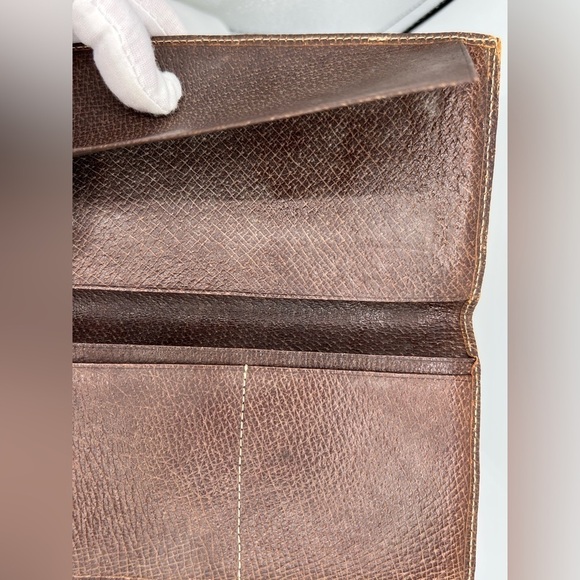 GUCCI GG Long Billfold Check Book Wallet Canvas and Leather - Picture 3 of 6